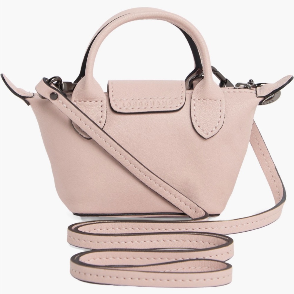 Longchamp Le Pliage Leather Top Handle Crossbody Bag - Picture 3 of 12